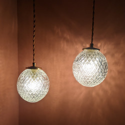 suspension ou baladeuse en verrerie ancienne